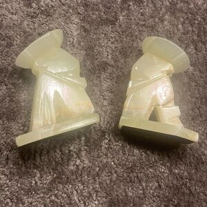 Onyx marble bookends